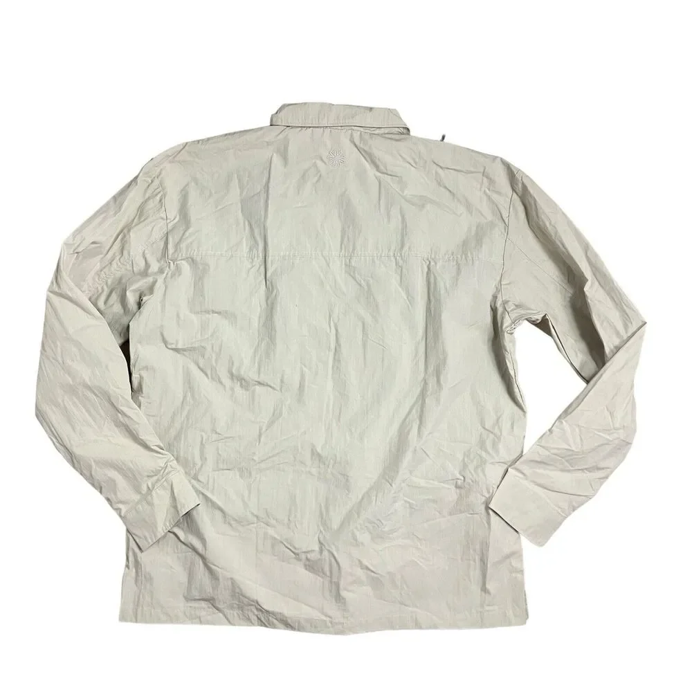 Rains‎ Jacket Men’s XL Cement Full Zip Collar 18690 Woven Athletic Shirt Pockets